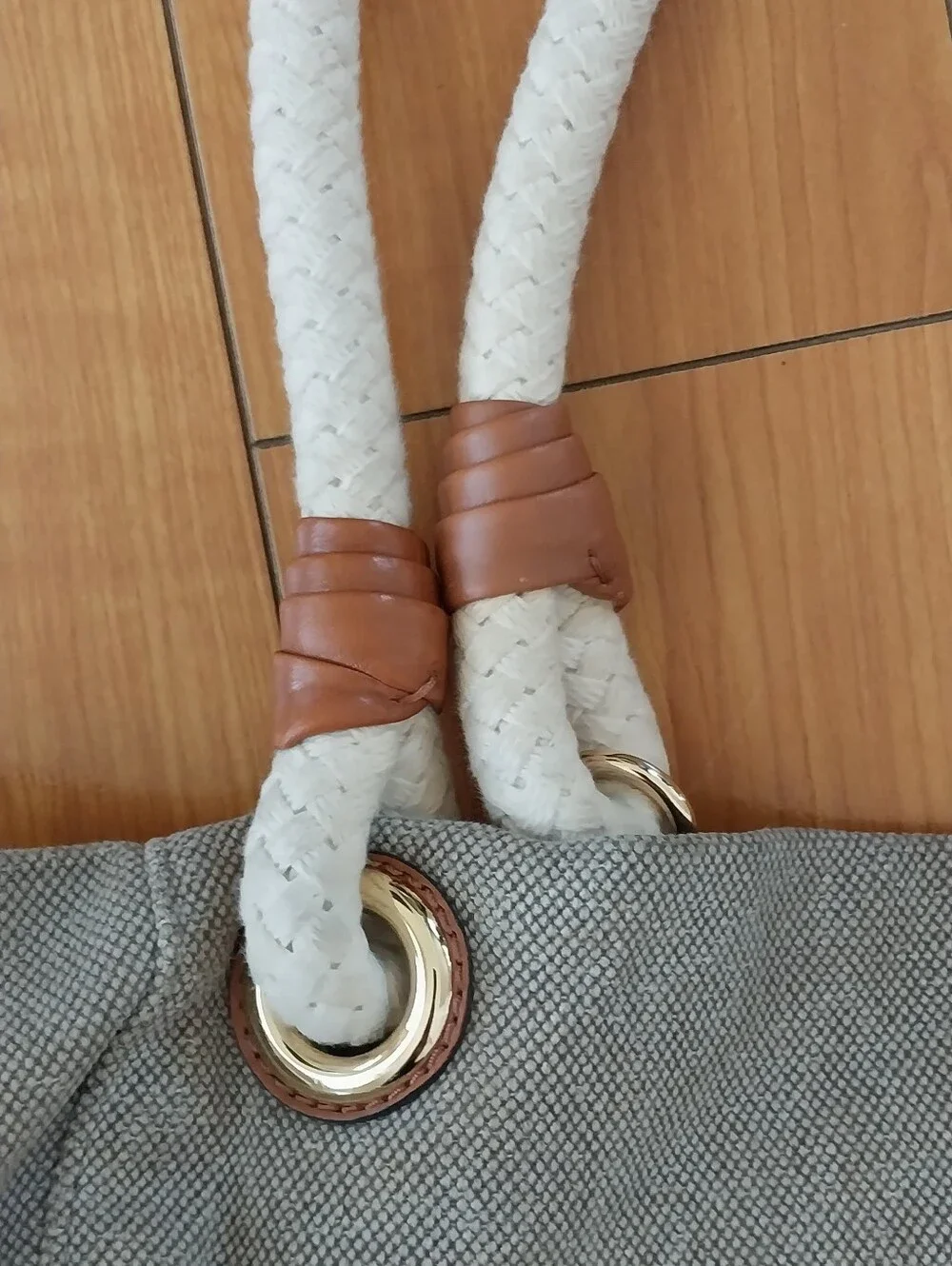 Stunning MICHAEL KORS Canvas Rope-Handle Tote Bag Satchel Purse Handbag Shoulder